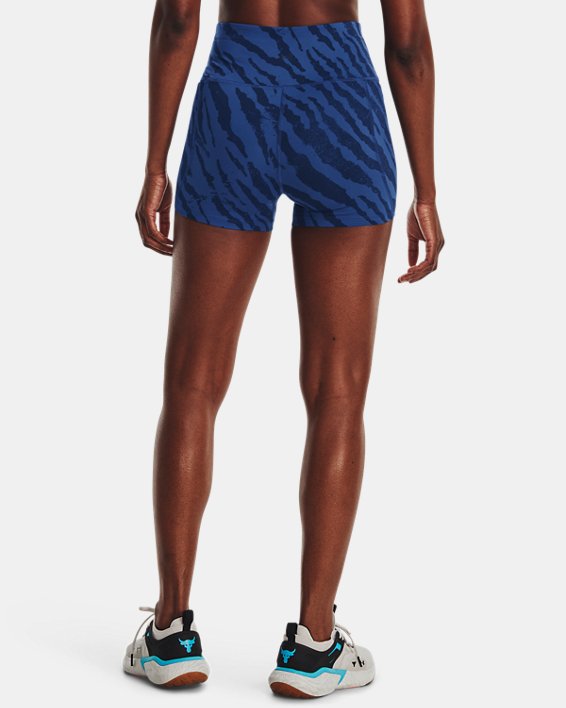 Women's Project Rock Meridian Training Ground Printed Shorts in Blue image number 1